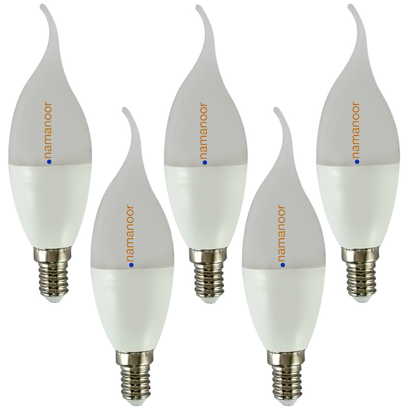 لامپ ال ای دی 7 وات نمانور مدل اشکی پایه E14 بسته 5 عددی