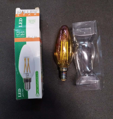 لامپ شمعی کندل فیلامنت مهتابی شامپاینی 6وات